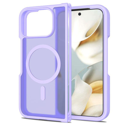 For Google Pixel 10 Pro Fold Skin Feel TPU Hybrid PC MagSafe Phone Case(Purple) - Google Cases by buy2fix | Online Shopping UK | buy2fix