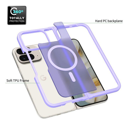 For Google Pixel 10 Pro Fold Skin Feel TPU Hybrid PC MagSafe Phone Case(Purple) - Google Cases by buy2fix | Online Shopping UK | buy2fix