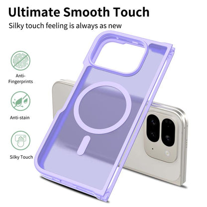 For Google Pixel 10 Pro Fold Skin Feel TPU Hybrid PC MagSafe Phone Case(Purple) - Google Cases by buy2fix | Online Shopping UK | buy2fix