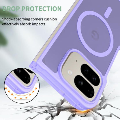 For Google Pixel 10 Pro Fold Skin Feel TPU Hybrid PC MagSafe Phone Case(Purple) - Google Cases by buy2fix | Online Shopping UK | buy2fix