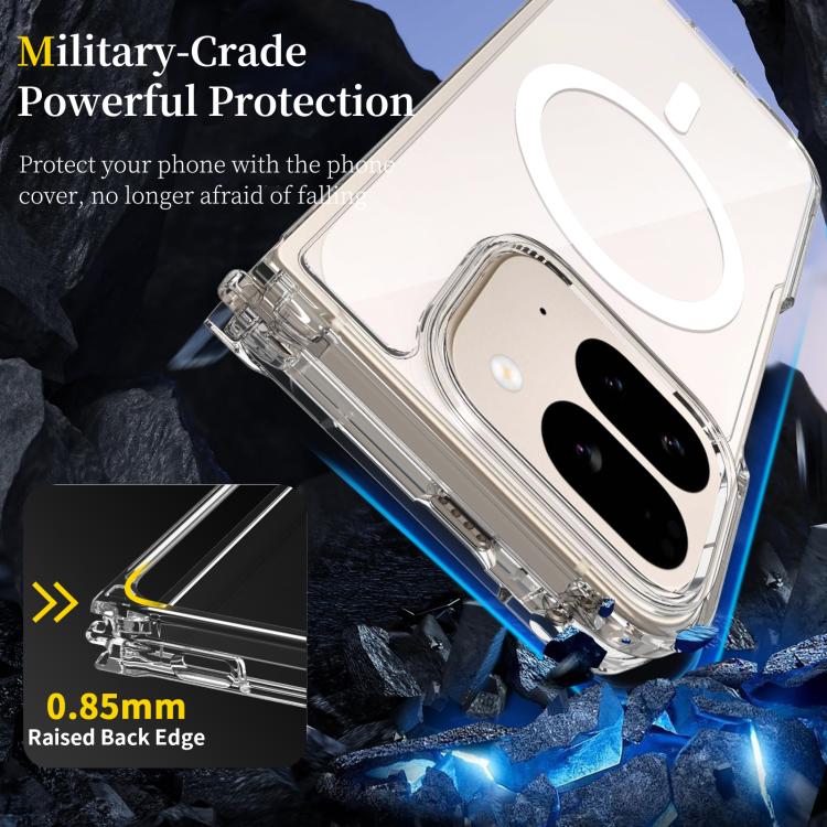 For Google Pixel 10 Pro Fold Skin Feel Transparent MagSafe Phone Case - Google Cases by buy2fix | Online Shopping UK | buy2fix