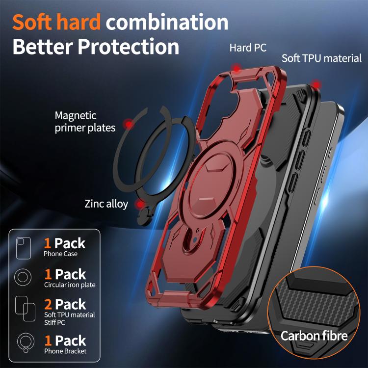 For iPhone 17 Cooling MagSafe Holder Phone Case(Red) - iPhone 17 Cases by buy2fix | Online Shopping UK | buy2fix