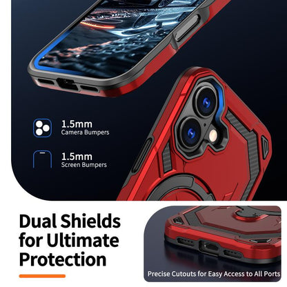 For iPhone 17 Cooling MagSafe Holder Phone Case(Red) - iPhone 17 Cases by buy2fix | Online Shopping UK | buy2fix