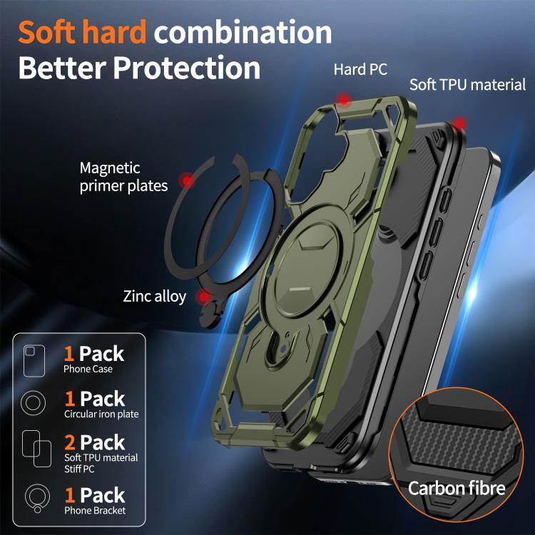 For iPhone 17 Cooling MagSafe Holder Phone Case(Green) - iPhone 17 Cases by buy2fix | Online Shopping UK | buy2fix