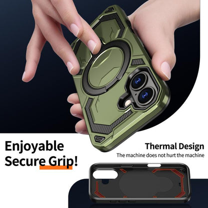 For iPhone 17 Cooling MagSafe Holder Phone Case(Green) - iPhone 17 Cases by buy2fix | Online Shopping UK | buy2fix
