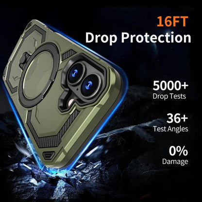 For iPhone 17 Cooling MagSafe Holder Phone Case(Green) - iPhone 17 Cases by buy2fix | Online Shopping UK | buy2fix