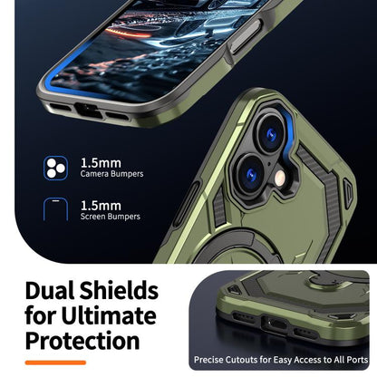 For iPhone 17 Cooling MagSafe Holder Phone Case(Green) - iPhone 17 Cases by buy2fix | Online Shopping UK | buy2fix