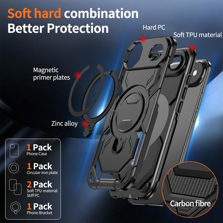 For iPhone Air Cooling MagSafe Holder Phone Case(Black) - iPhone Air Cases by buy2fix | Online Shopping UK | buy2fix