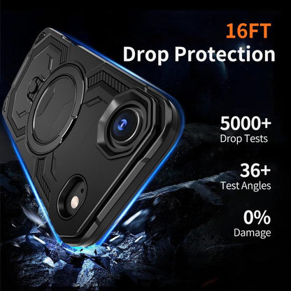 For iPhone Air Cooling MagSafe Holder Phone Case(Black) - iPhone Air Cases by buy2fix | Online Shopping UK | buy2fix