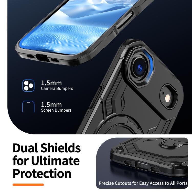 For iPhone Air Cooling MagSafe Holder Phone Case(Black) - iPhone Air Cases by buy2fix | Online Shopping UK | buy2fix