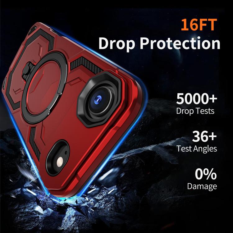 For iPhone Air Cooling MagSafe Holder Phone Case(Red) - iPhone Air Cases by buy2fix | Online Shopping UK | buy2fix