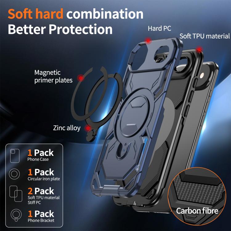 For iPhone Air Cooling MagSafe Holder Phone Case(Blue) - iPhone Air Cases by buy2fix | Online Shopping UK | buy2fix