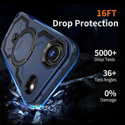 For iPhone Air Cooling MagSafe Holder Phone Case(Blue) - iPhone Air Cases by buy2fix | Online Shopping UK | buy2fix