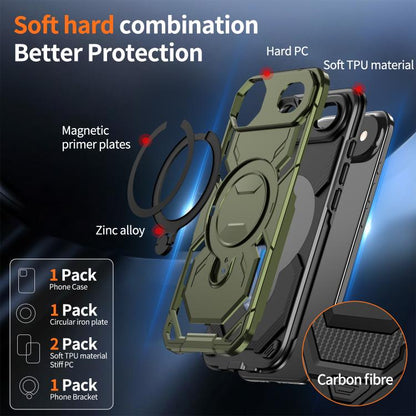 For iPhone Air Cooling MagSafe Holder Phone Case(Green) - iPhone Air Cases by buy2fix | Online Shopping UK | buy2fix