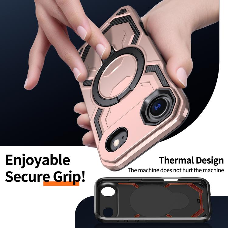 For iPhone Air Cooling MagSafe Holder Phone Case(Rose Gold) - iPhone Air Cases by buy2fix | Online Shopping UK | buy2fix