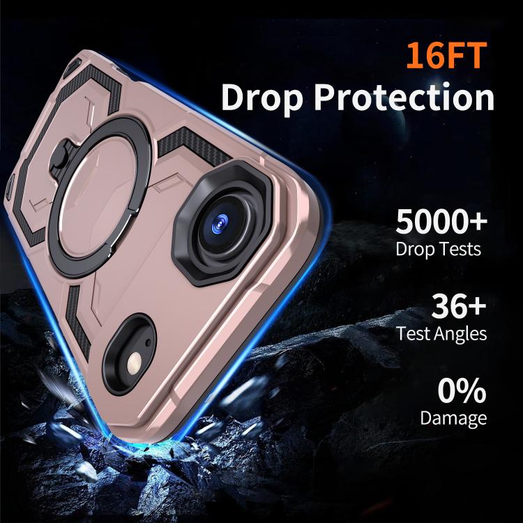 For iPhone Air Cooling MagSafe Holder Phone Case(Rose Gold) - iPhone Air Cases by buy2fix | Online Shopping UK | buy2fix