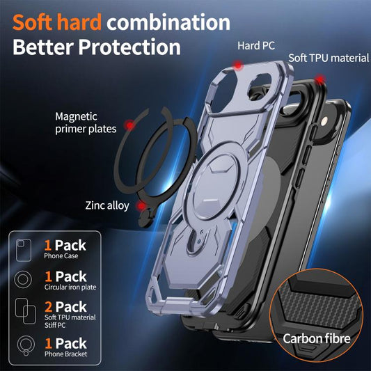 For iPhone Air Cooling MagSafe Holder Phone Case(Light Purple) - iPhone Air Cases by buy2fix | Online Shopping UK | buy2fix