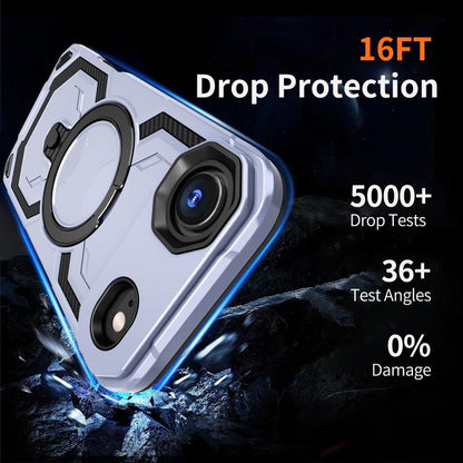 For iPhone Air Cooling MagSafe Holder Phone Case(Light Purple) - iPhone Air Cases by buy2fix | Online Shopping UK | buy2fix