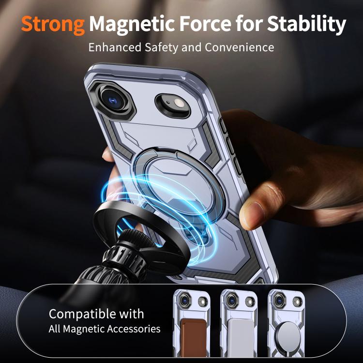 For iPhone Air Cooling MagSafe Holder Phone Case(Light Purple) - iPhone Air Cases by buy2fix | Online Shopping UK | buy2fix