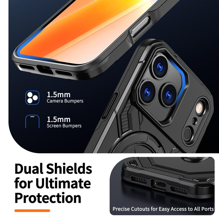 For iPhone 17 Pro Cooling MagSafe Holder Phone Case(Black) - iPhone 17 Pro Cases by buy2fix | Online Shopping UK | buy2fix