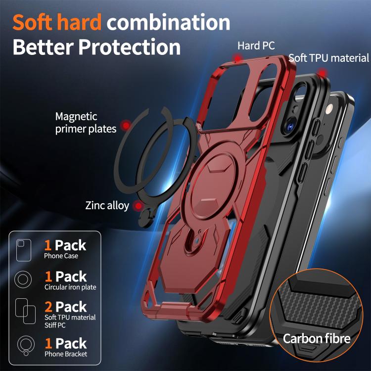 For iPhone 17 Pro Cooling MagSafe Holder Phone Case(Red) - iPhone 17 Pro Cases by buy2fix | Online Shopping UK | buy2fix