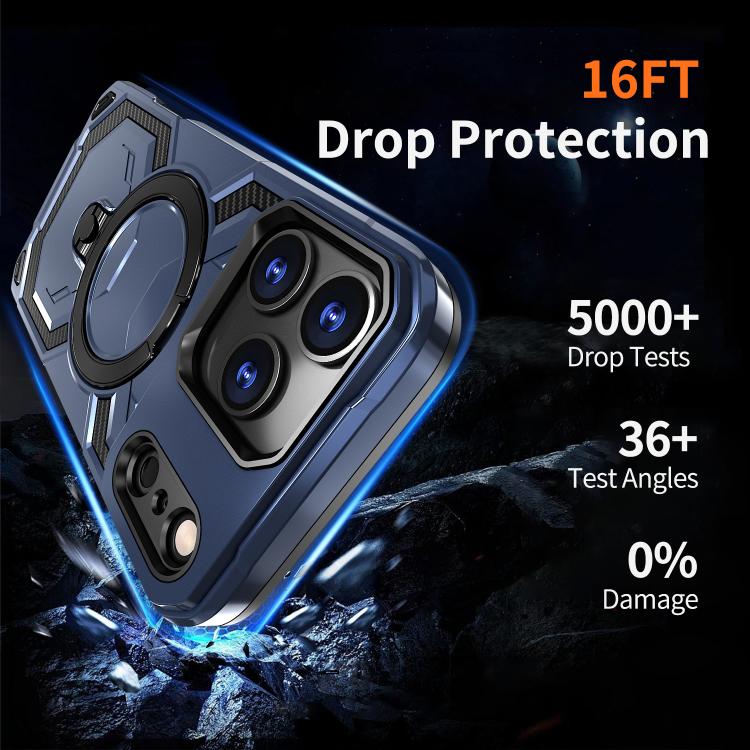 For iPhone 17 Pro Cooling MagSafe Holder Phone Case(Blue) - iPhone 17 Pro Cases by buy2fix | Online Shopping UK | buy2fix