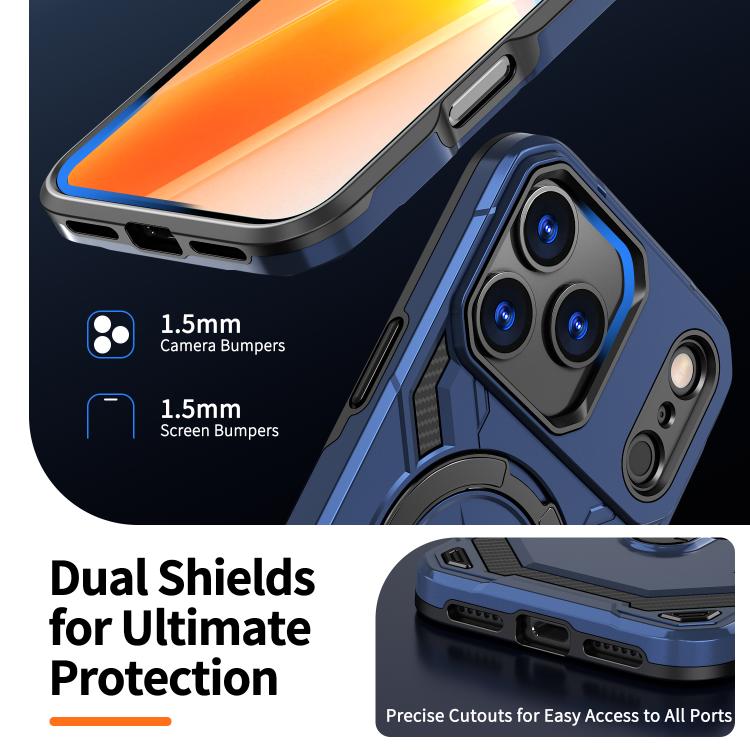 For iPhone 17 Pro Cooling MagSafe Holder Phone Case(Blue) - iPhone 17 Pro Cases by buy2fix | Online Shopping UK | buy2fix