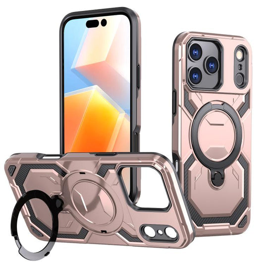 For iPhone 17 Pro Cooling MagSafe Holder Phone Case(Rose Gold) - iPhone 17 Pro Cases by buy2fix | Online Shopping UK | buy2fix