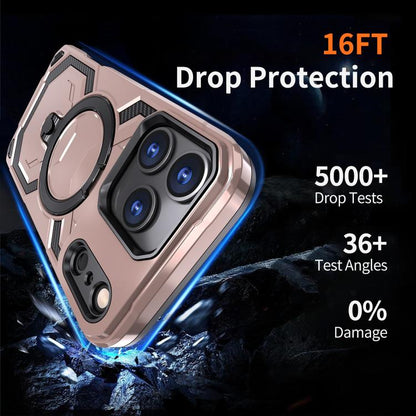 For iPhone 17 Pro Cooling MagSafe Holder Phone Case(Rose Gold) - iPhone 17 Pro Cases by buy2fix | Online Shopping UK | buy2fix