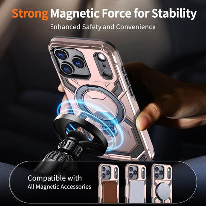 For iPhone 17 Pro Cooling MagSafe Holder Phone Case(Rose Gold) - iPhone 17 Pro Cases by buy2fix | Online Shopping UK | buy2fix