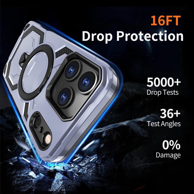 For iPhone 17 Pro Cooling MagSafe Holder Phone Case(Light Purple) - iPhone 17 Pro Cases by buy2fix | Online Shopping UK | buy2fix