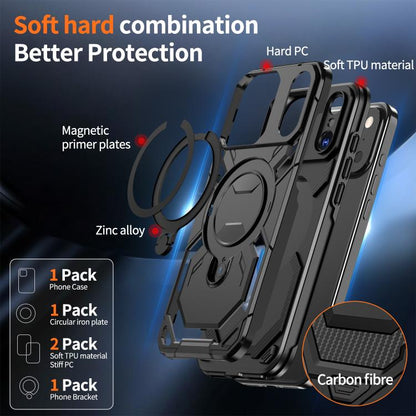 For iPhone 17 Pro Max Cooling MagSafe Holder Phone Case(Black) - iPhone 17 Pro Max Cases by buy2fix | Online Shopping UK | buy2fix