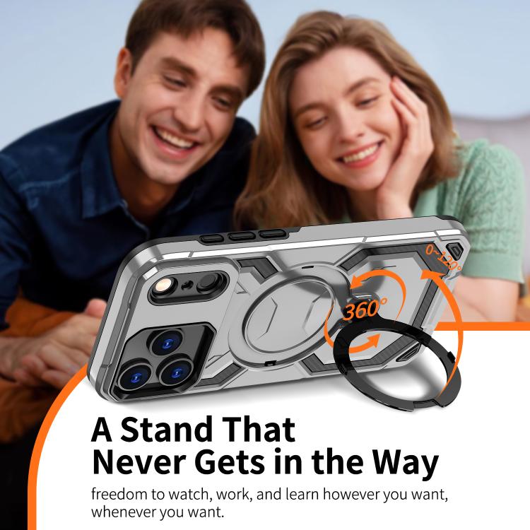 For iPhone 17 Pro Max Cooling MagSafe Holder Phone Case(Grey) - iPhone 17 Pro Max Cases by buy2fix | Online Shopping UK | buy2fix