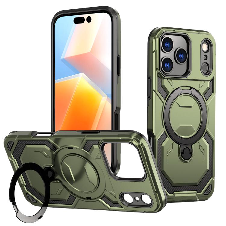 For iPhone 17 Pro Max Cooling MagSafe Holder Phone Case(Green) - iPhone 17 Pro Max Cases by buy2fix | Online Shopping UK | buy2fix