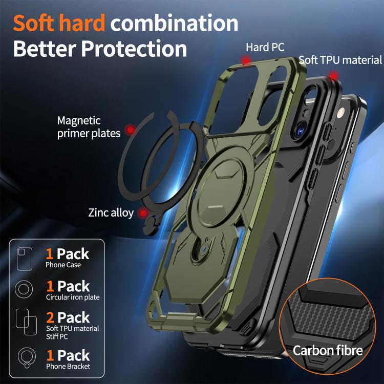 For iPhone 17 Pro Max Cooling MagSafe Holder Phone Case(Green) - iPhone 17 Pro Max Cases by buy2fix | Online Shopping UK | buy2fix