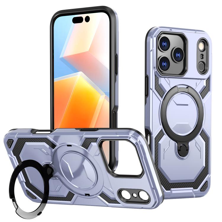 For iPhone 17 Pro Max Cooling MagSafe Holder Phone Case(Light Purple) - iPhone 17 Pro Max Cases by buy2fix | Online Shopping UK | buy2fix