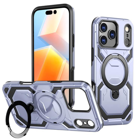 For iPhone 17 Pro Max Cooling MagSafe Holder Phone Case(Light Purple) - iPhone 17 Pro Max Cases by buy2fix | Online Shopping UK | buy2fix