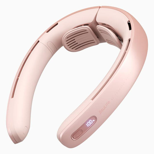 JisuLife FA45 100-speed Dual Turbo Portable Neck Fan Pro1(Pink) - Electric Fans by Jisulife | Online Shopping UK | buy2fix