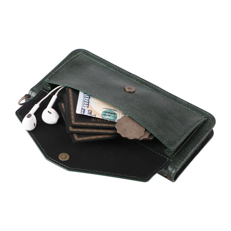 For Google Pixel 10 Pro XL / 9 Pro XL Multi-card Slots Crossbody Cowhide Leather Phone Case(Green) - Google Cases by buy2fix | Online Shopping UK | buy2fix