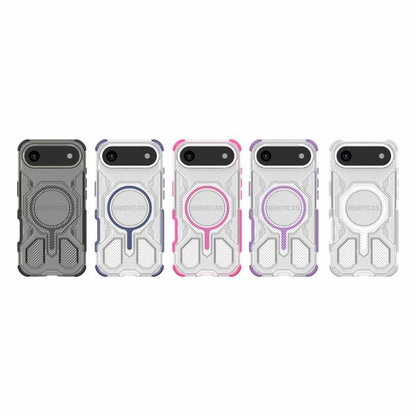 For iPhone 17 Air BIBERCAS Transparent Color Series MagSafe Air Bag Shockproof Phone Case(Purple) - iPhone 17 Air Cases by BIBERCAS | Online Shopping UK | buy2fix