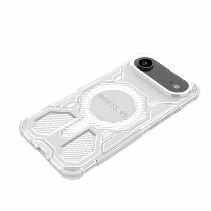 For iPhone Air BIBERCAS Transparent Color Series MagSafe Air Bag Shockproof Phone Case(White) - iPhone Air Cases by BIBERCAS | Online Shopping UK | buy2fix
