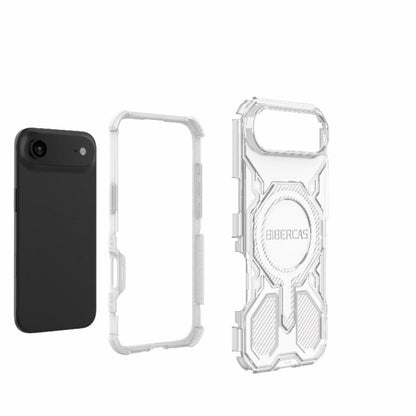 For iPhone Air BIBERCAS Transparent Color Series MagSafe Air Bag Shockproof Phone Case(White) - iPhone Air Cases by BIBERCAS | Online Shopping UK | buy2fix
