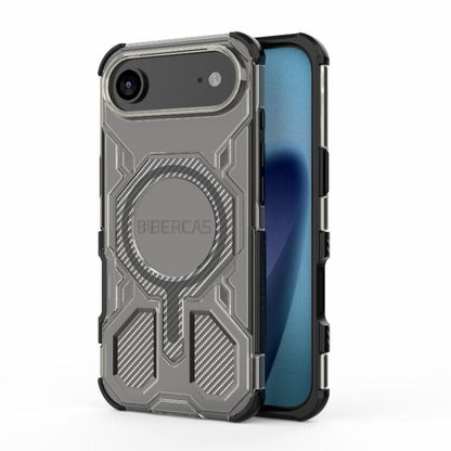For iPhone Air BIBERCAS Transparent Color Series MagSafe Air Bag Shockproof Phone Case(Black) - iPhone Air Cases by BIBERCAS | Online Shopping UK | buy2fix
