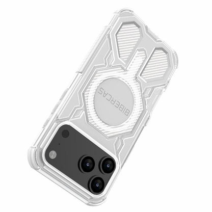 For iPhone 17 Pro Max BIBERCAS Transparent Color Series MagSafe Air Bag Shockproof Phone Case(Blue) - iPhone 17 Pro Max Cases by BIBERCAS | Online Shopping UK | buy2fix