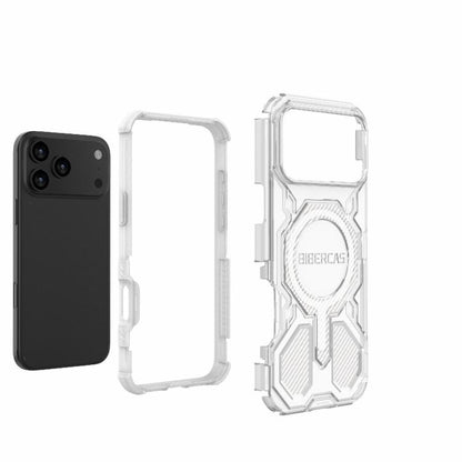 For iPhone 17 Pro Max BIBERCAS Transparent Color Series MagSafe Air Bag Shockproof Phone Case(Blue) - iPhone 17 Pro Max Cases by BIBERCAS | Online Shopping UK | buy2fix