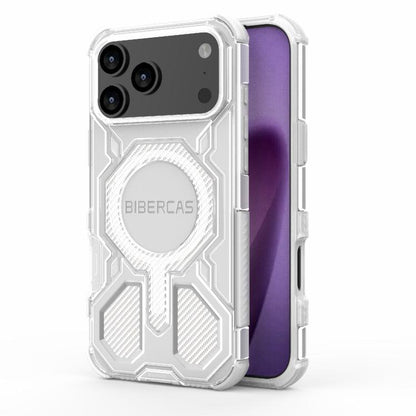 For iPhone 17 Pro Max BIBERCAS Transparent Color Series MagSafe Air Bag Shockproof Phone Case(White) - iPhone 17 Pro Max Cases by BIBERCAS | Online Shopping UK | buy2fix