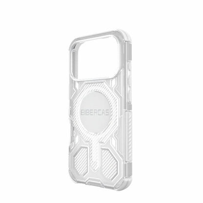 For iPhone 17 Pro BIBERCAS Transparent Color Series MagSafe Air Bag Shockproof Phone Case(White) - iPhone 17 Pro Cases by BIBERCAS | Online Shopping UK | buy2fix