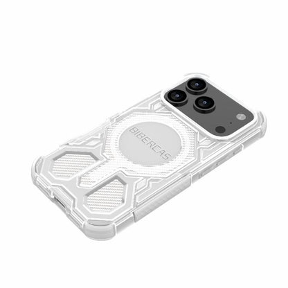 For iPhone 17 Pro BIBERCAS Transparent Color Series MagSafe Air Bag Shockproof Phone Case(White) - iPhone 17 Pro Cases by BIBERCAS | Online Shopping UK | buy2fix