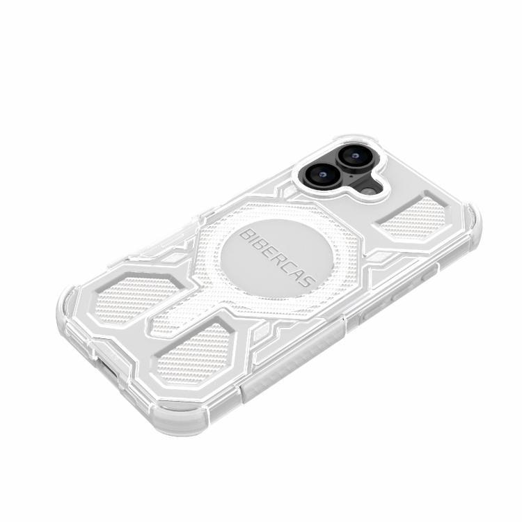 For iPhone 17 BIBERCAS Transparent Color Series MagSafe Air Bag Shockproof Phone Case(Black) - iPhone 17 Cases by BIBERCAS | Online Shopping UK | buy2fix
