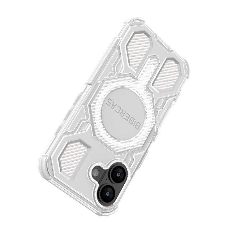 For iPhone 17 BIBERCAS Transparent Color Series MagSafe Air Bag Shockproof Phone Case(Black) - iPhone 17 Cases by BIBERCAS | Online Shopping UK | buy2fix